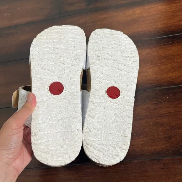 New Haflinger Men Bio Andrea Sandals White Intreccio Leather size EU 46 Comfort - Picture 10 of 11